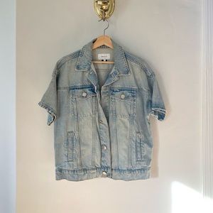 Current/Elliott short sleeve denim jacket